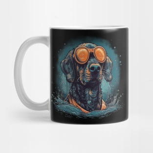 Swimming dog Mug